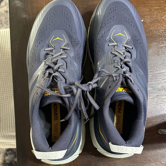 Hoka Men's Navy and Gold Athletic Shoes - Picture 5 of 5